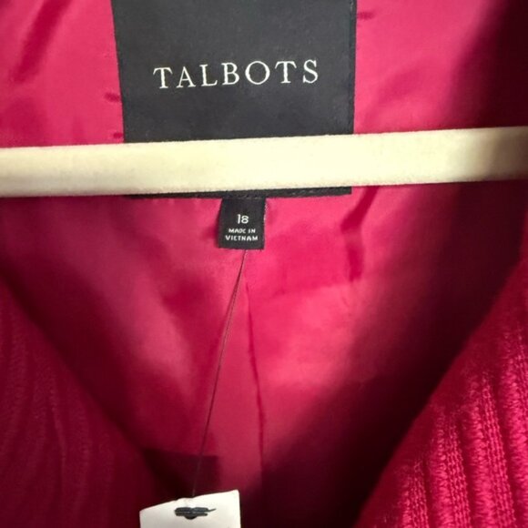 Talbots Women's Vibrant Pink Pea Coat - Picture 4 of 7